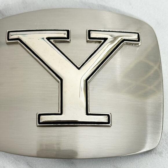 Y Initial Letter Monogram Silver Tone Belt Buckle ✨ - Picture 3 of 14